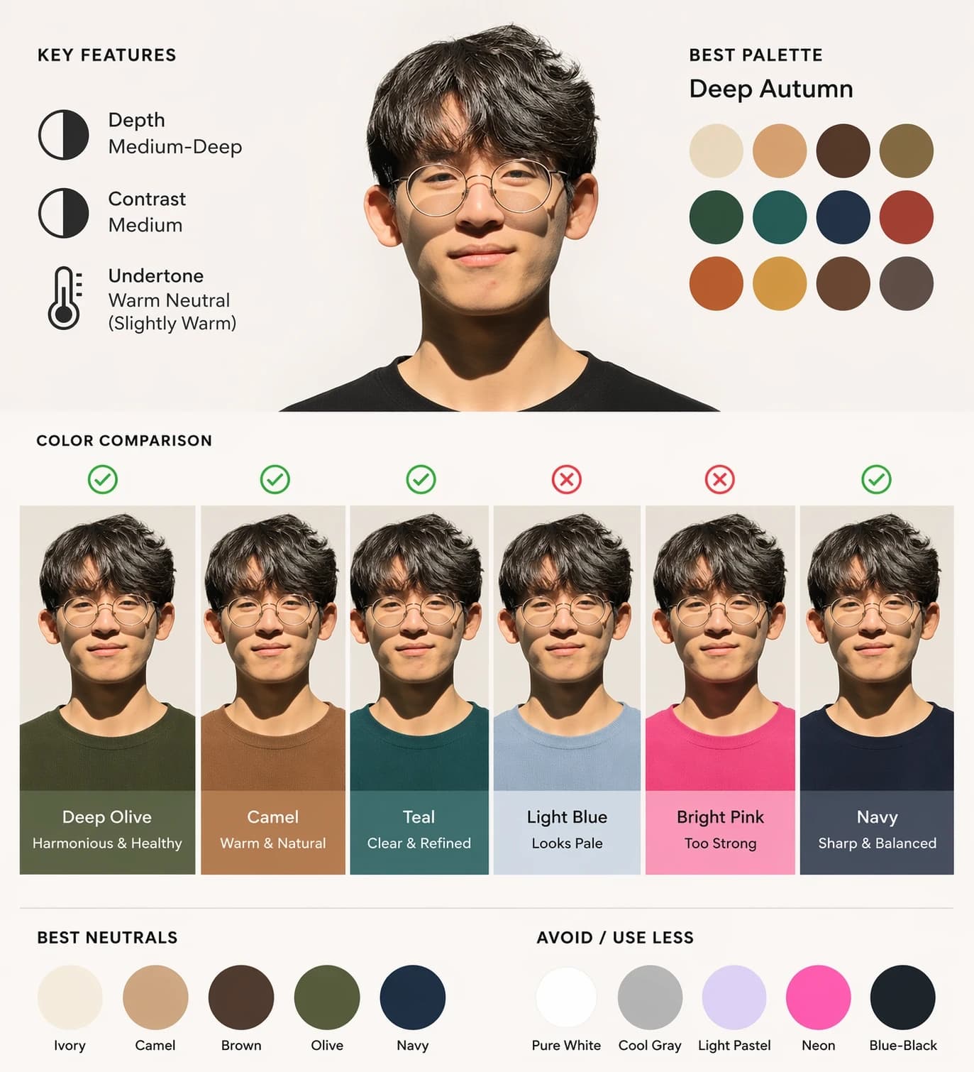 Personal color analysis infographic
